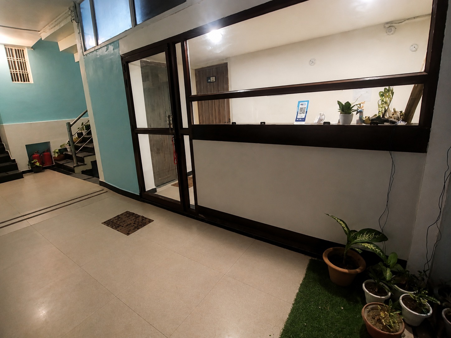 Reception counter on the ground floor